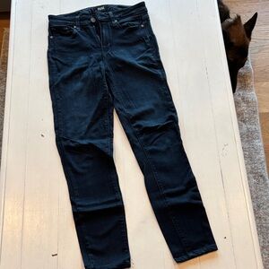 PAIGE Dark Indigo High-Rise Skinny Jeans